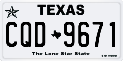 TX license plate CQD9671