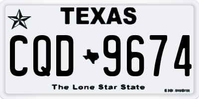 TX license plate CQD9674