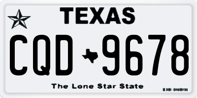 TX license plate CQD9678