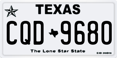 TX license plate CQD9680