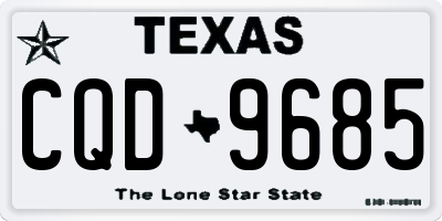 TX license plate CQD9685