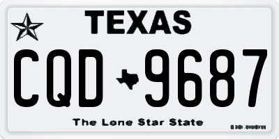 TX license plate CQD9687