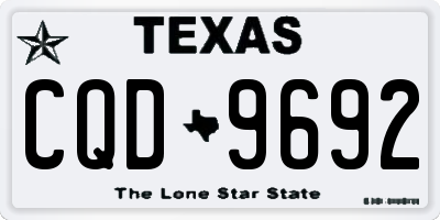 TX license plate CQD9692