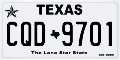 TX license plate CQD9701