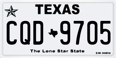 TX license plate CQD9705
