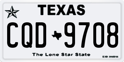 TX license plate CQD9708