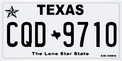 TX license plate CQD9710