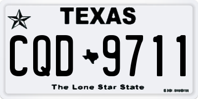 TX license plate CQD9711