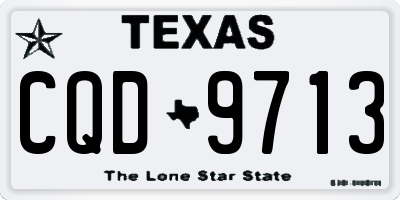 TX license plate CQD9713