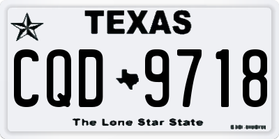 TX license plate CQD9718