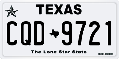 TX license plate CQD9721