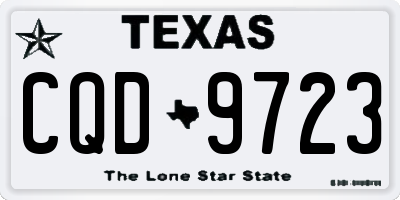 TX license plate CQD9723