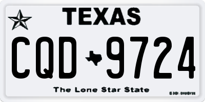 TX license plate CQD9724