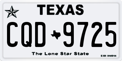 TX license plate CQD9725