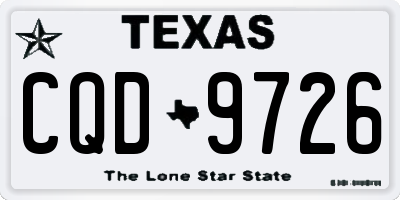 TX license plate CQD9726