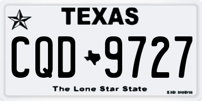 TX license plate CQD9727