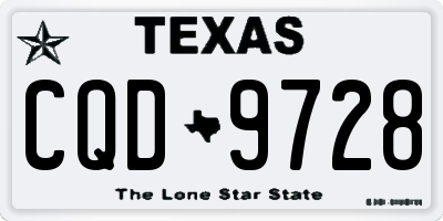 TX license plate CQD9728