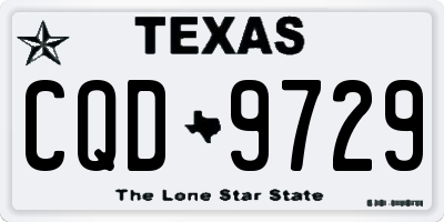 TX license plate CQD9729
