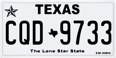TX license plate CQD9733
