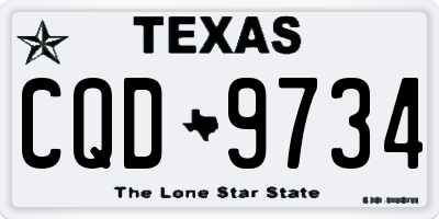 TX license plate CQD9734