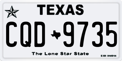 TX license plate CQD9735