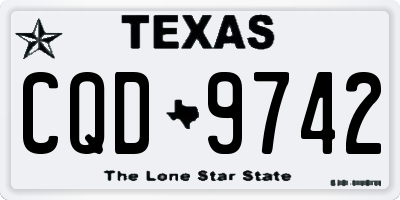 TX license plate CQD9742