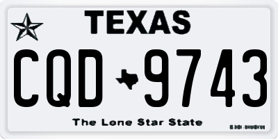 TX license plate CQD9743