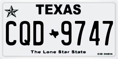 TX license plate CQD9747