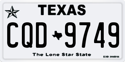 TX license plate CQD9749