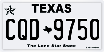 TX license plate CQD9750