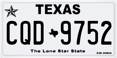 TX license plate CQD9752