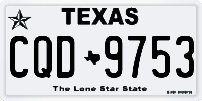 TX license plate CQD9753