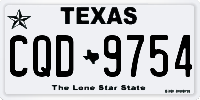 TX license plate CQD9754
