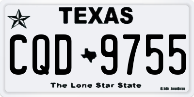 TX license plate CQD9755