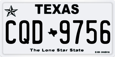 TX license plate CQD9756