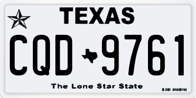 TX license plate CQD9761