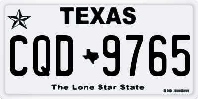 TX license plate CQD9765