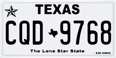 TX license plate CQD9768