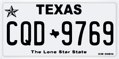 TX license plate CQD9769