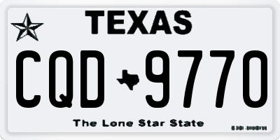 TX license plate CQD9770