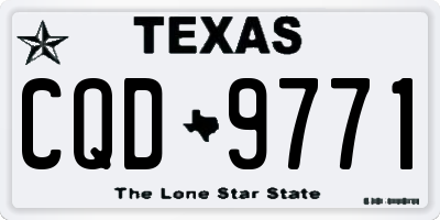 TX license plate CQD9771
