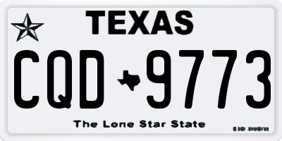 TX license plate CQD9773