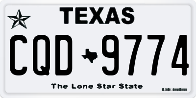 TX license plate CQD9774