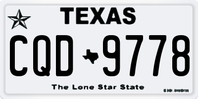 TX license plate CQD9778
