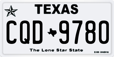TX license plate CQD9780