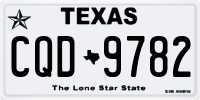 TX license plate CQD9782