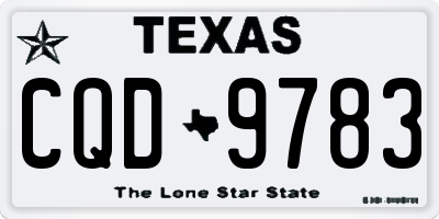 TX license plate CQD9783