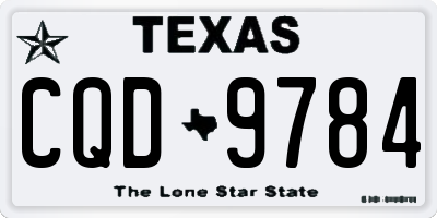 TX license plate CQD9784