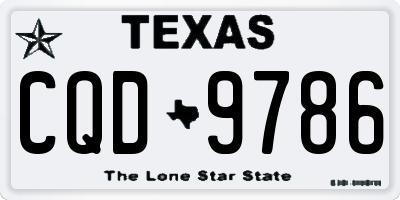 TX license plate CQD9786