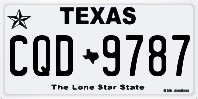 TX license plate CQD9787